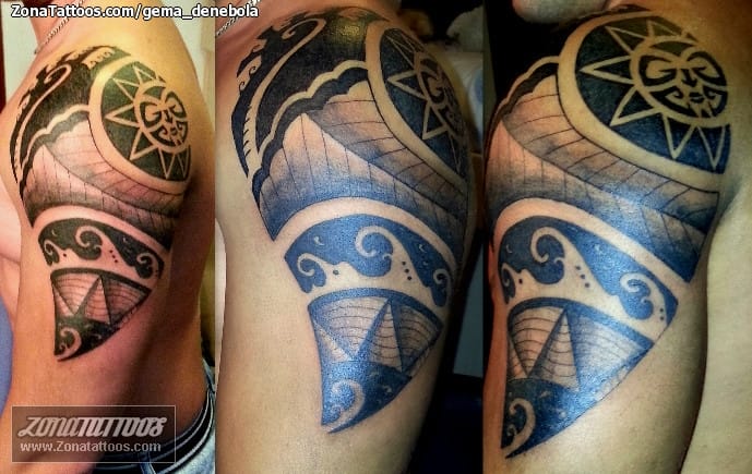 Tattoo photo Maori, Shoulder