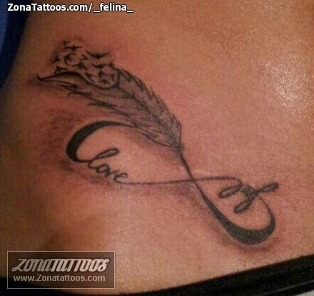 Tattoo photo Feathers, Infinity