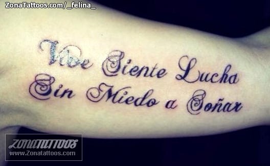 Foto de tatuaje Letras, Frases