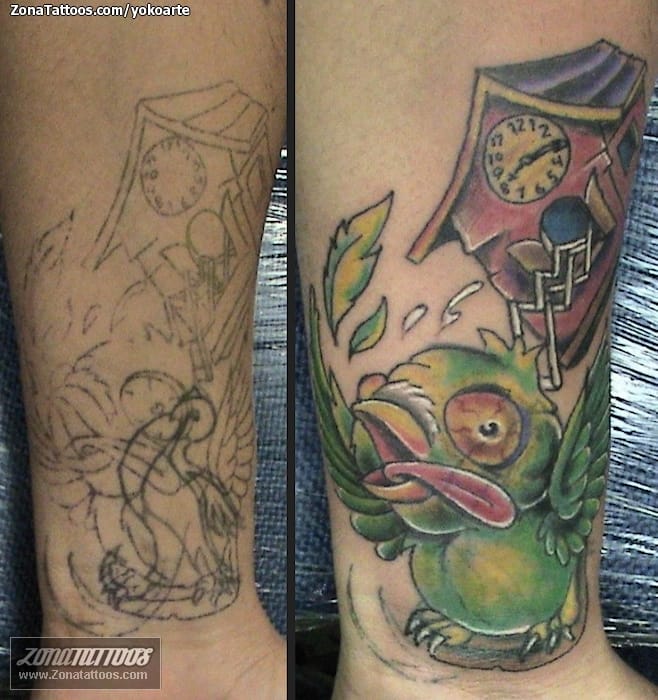 Foto de tatuaje Golondrinas, Cover Up, Aves