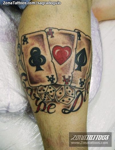 Foto de tatuaje Naipes, Old School, Poker