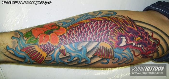 Tattoo photo Dragons, Forearm, Asian