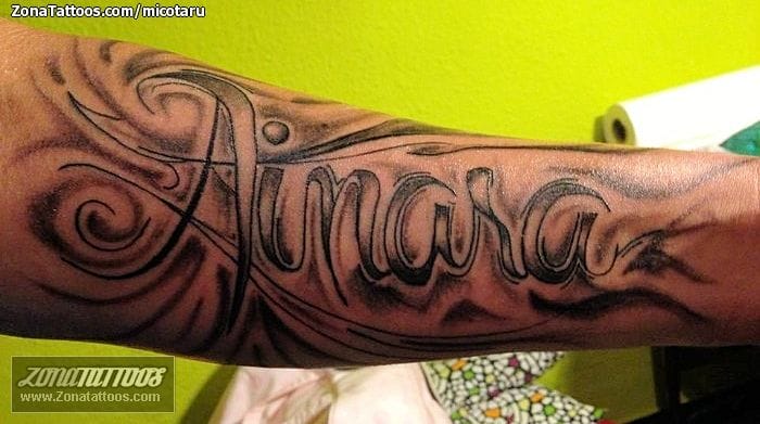 Tattoo photo Ainara, Letters, Names