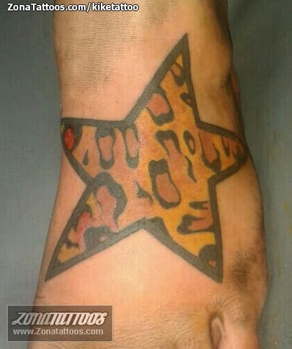 Tattoo photo Stars, Spots, Instep