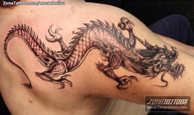 Foto de tatuaje Dragones, Orientales