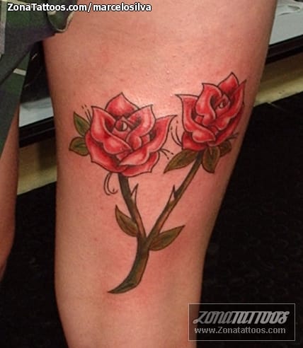 Foto de tatuaje Flores, Rosas