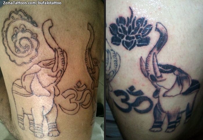 Tattoo photo Elephants, Animals, Om