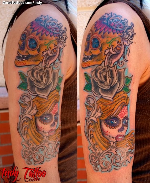 Tattoo photo Arm, Catrina, Sugar Skull