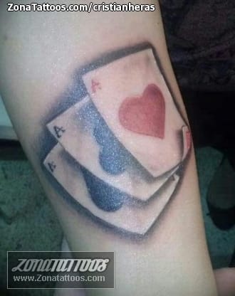 Foto de tatuaje Poker, Naipes