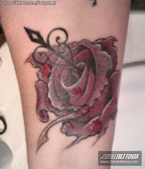 Tattoo photo Roses, Flowers