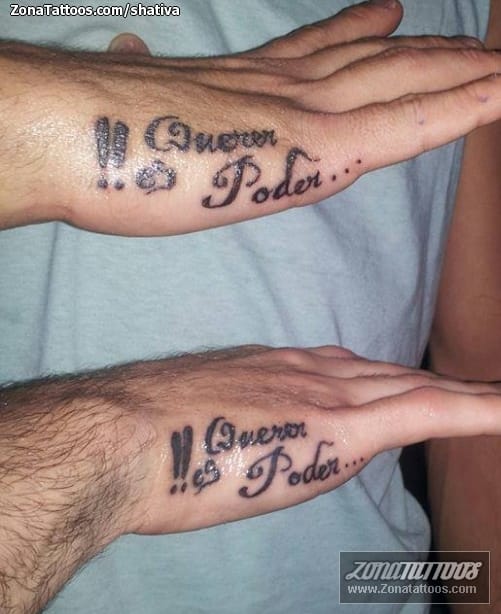 Foto de tatuaje Letras, Frases, Mano