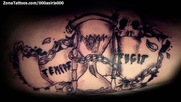 Foto de tatuaje Cadenas, Relojes de Arena