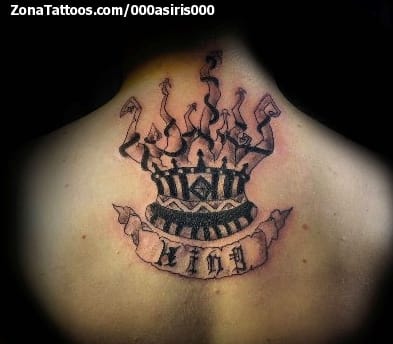 Foto de tatuaje Coronas, Espalda