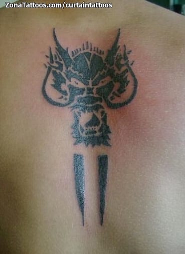 Foto de tatuaje Dragones, Espalda