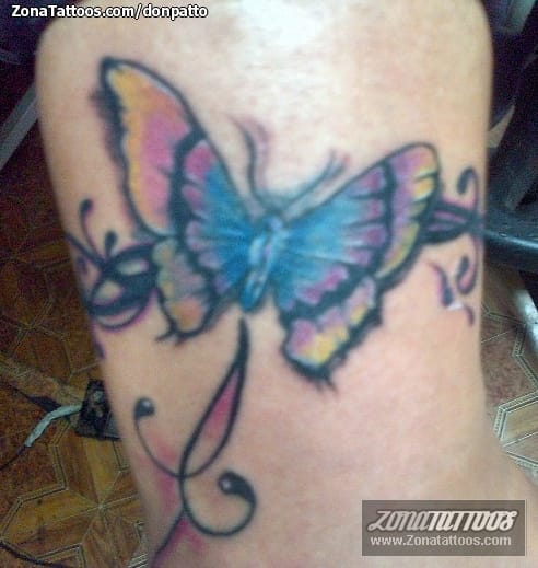 Foto de tatuaje Cover Up, Mariposas