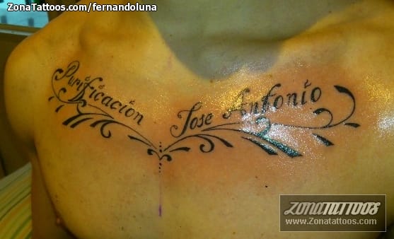 Foto de tatuaje Nombres, Letras, Filigranas