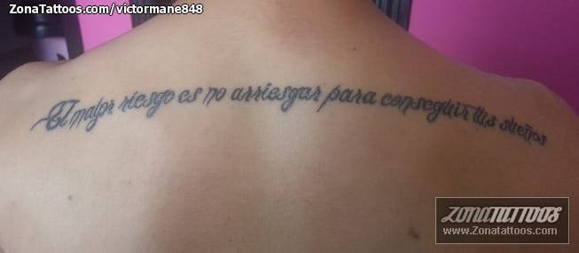 Foto de tatuaje Frases, Letras