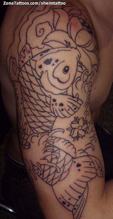 Foto de tatuaje Peces, Koi, Orientales