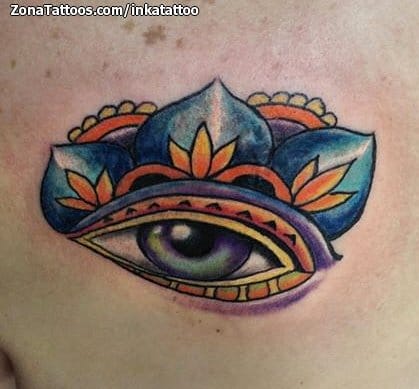 Foto de tatuaje Ojos, Mándalas