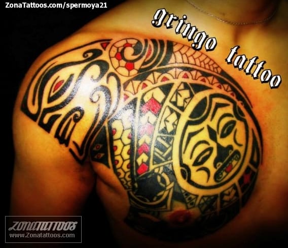 Tattoo photo Maori, Chest