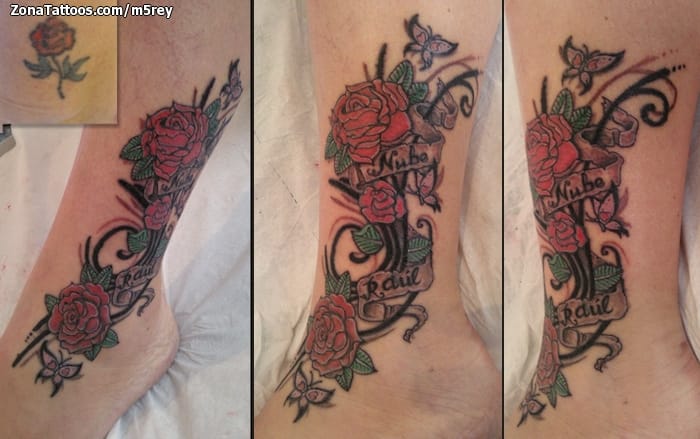 Tattoo photo Roses, Flowers, Cover Up