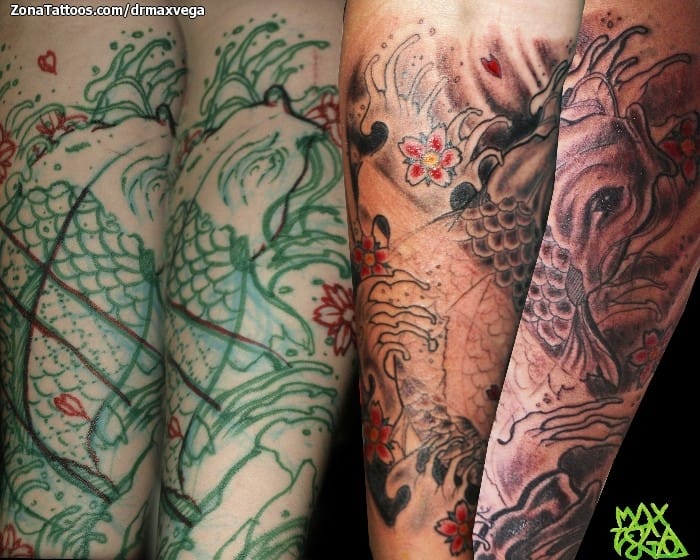 Foto de tatuaje Koi, Peces, Orientales