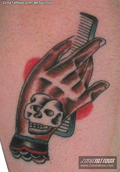 Foto de tatuaje Manos, Old School, Calaveras