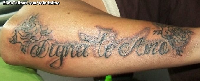 Tattoo photo Letters, Forearm