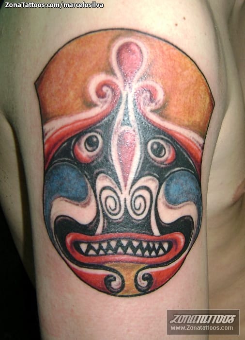 Foto de tatuaje Orientales, Demonios, Máscaras