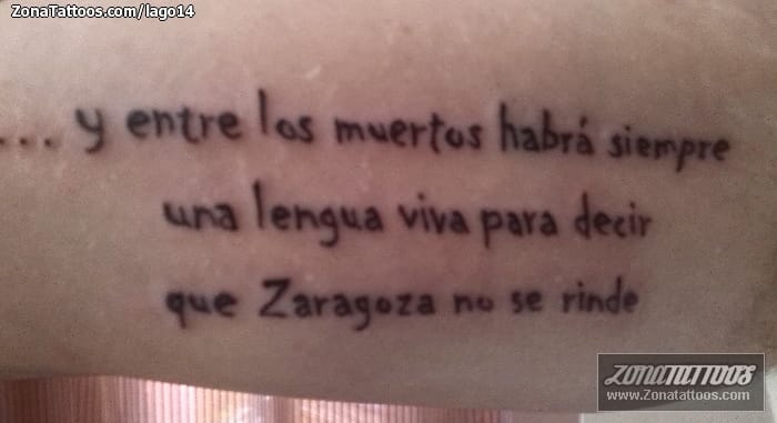 Foto de tatuaje Letras, Frases