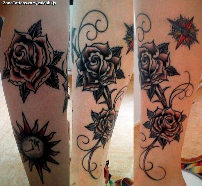 Tattoo photo Roses, Flowers