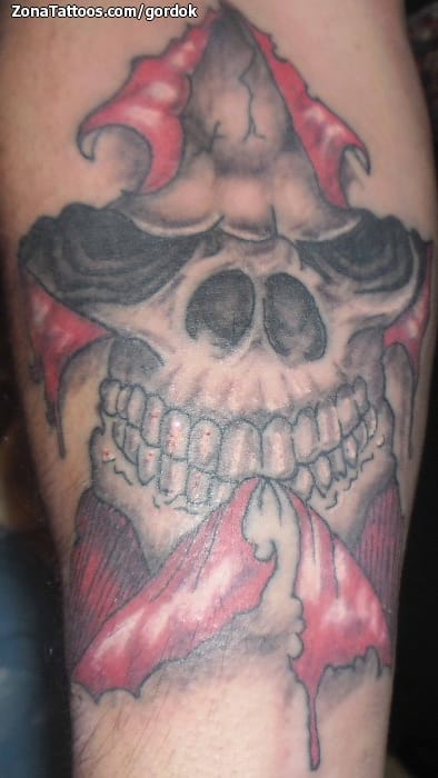 Foto de tatuaje Grietas, Calaveras