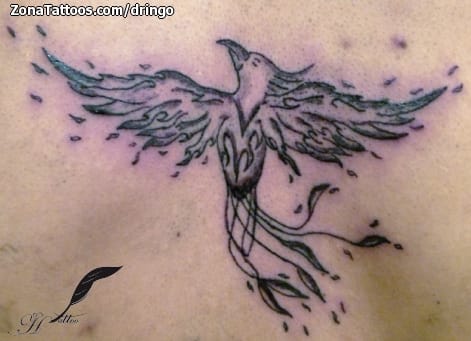 Foto de tatuaje Ave Fénix, Fantasía