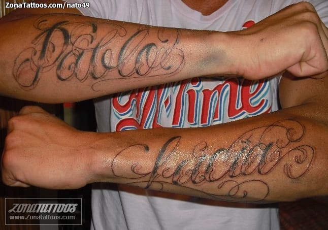 Foto de tatuaje Nombres, Antebrazo, Pablo