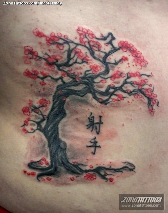 Foto de tatuaje Cerezos, Árboles, Orientales