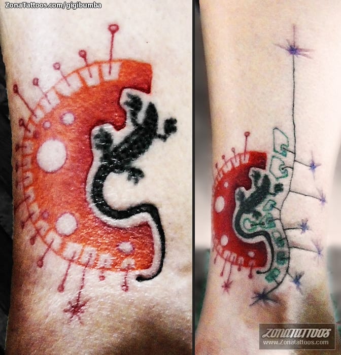 Tattoo photo Animals, Lizards, Abstract