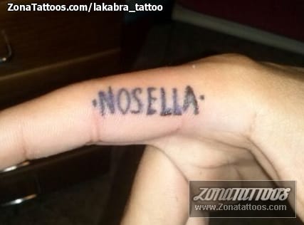 Tattoo photo Names, Letters, Fingers