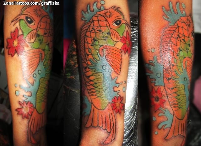 Foto de tatuaje Koi, Peces, Animales