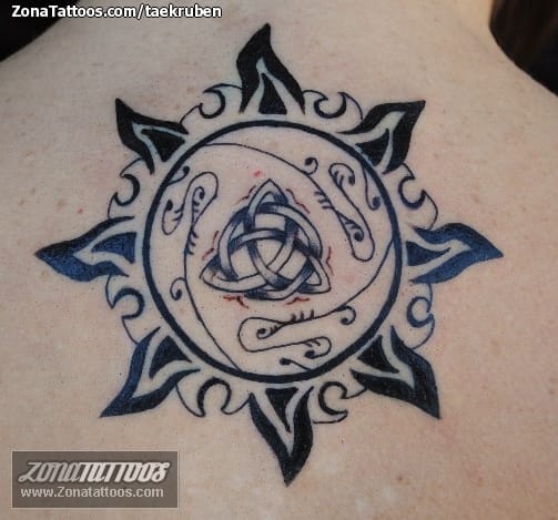 Tattoo photo Suns, Celtic, Triquetra