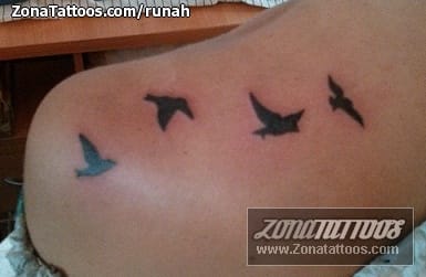 Foto de tatuaje Aves, Animales, Hombro