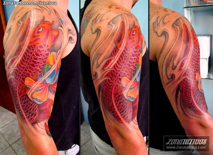 Foto de tatuaje Koi, Peces, Orientales