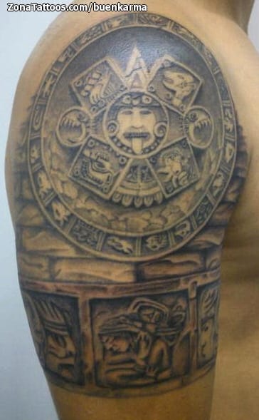 Tattoo photo Aztec, Calendars