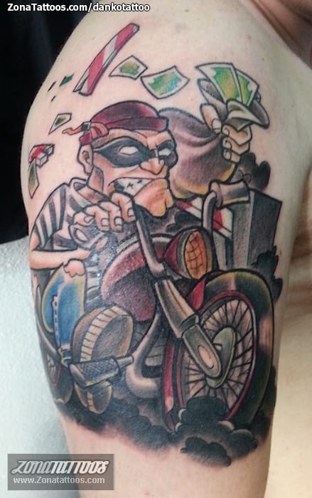 Tattoo photo Motorbikes, Vehicles, Money