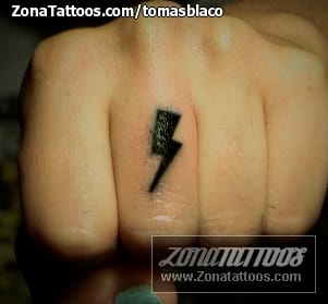 Tattoo photo Fingers, Lightning