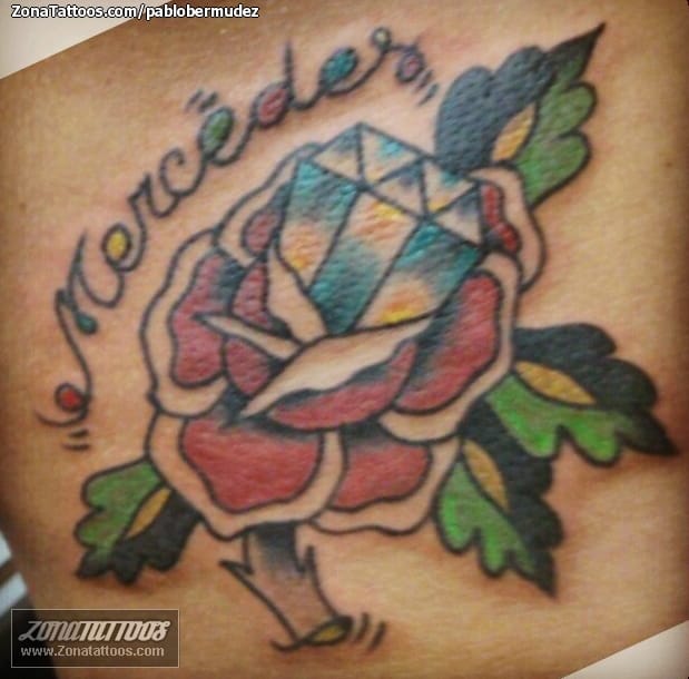 Tattoo photo Roses, Mercedes, Flowers