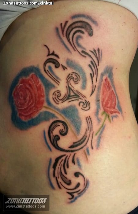 Foto de tatuaje Flores, Rosas, Filigranas