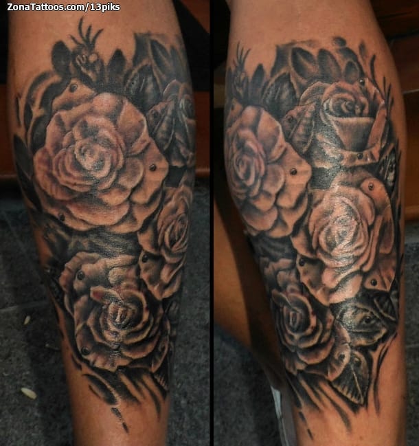 Tattoo photo Roses, Flowers