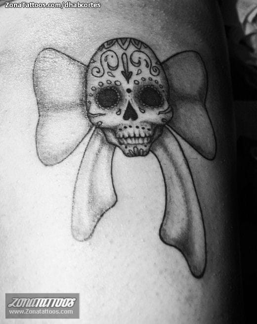 Tattoo photo Skulls, Ribbons, Sugar Skull