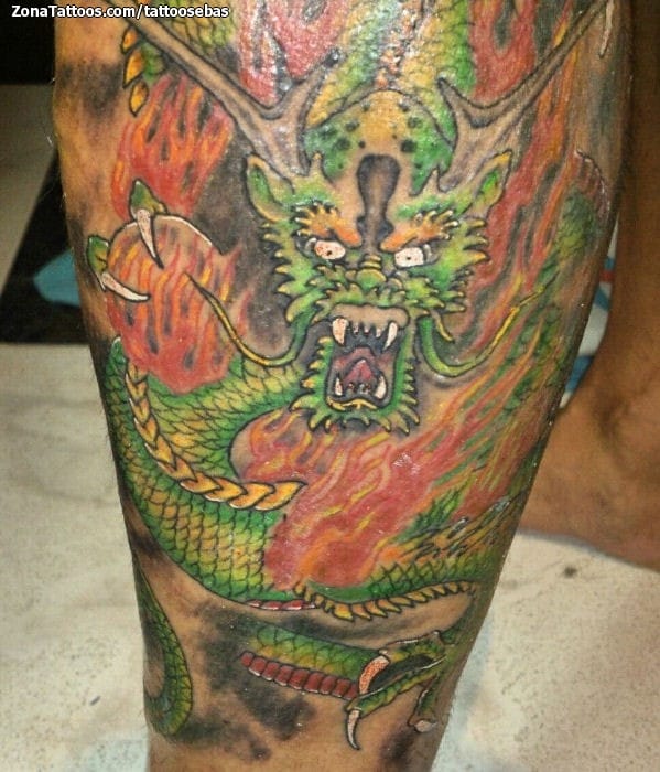 Tattoo photo Fires, Dragons, Llamas