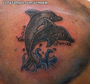 Tattoo photo Animals, Dolphins